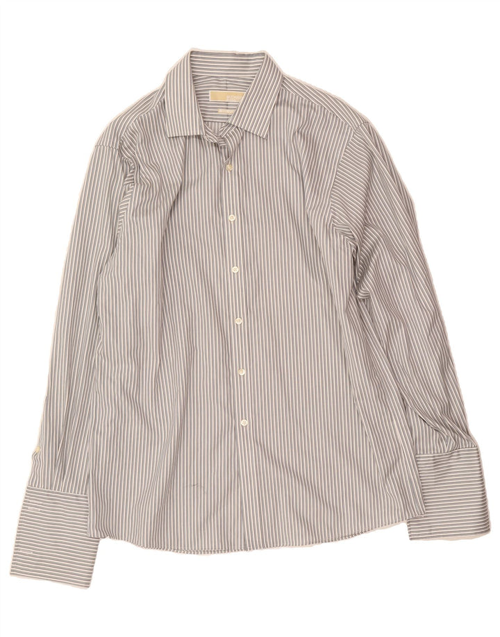 MICHAEL KORS Mens Shirt Size 16 Large Grey Pinstripe Vintage Michael Kors and Second-Hand Michael Kors from Messina Hembry 