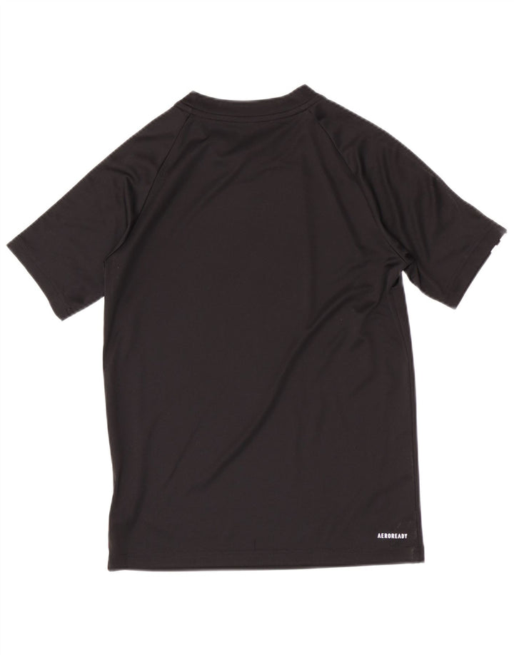 Adidas Chłopięcy Aeroready Regular T-Shirt Top 11-12 lat Czarny Poliester