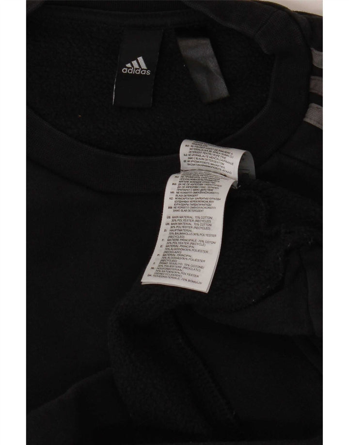 Adidas Męska Bluza Sweter Średni Czarny Bawełna