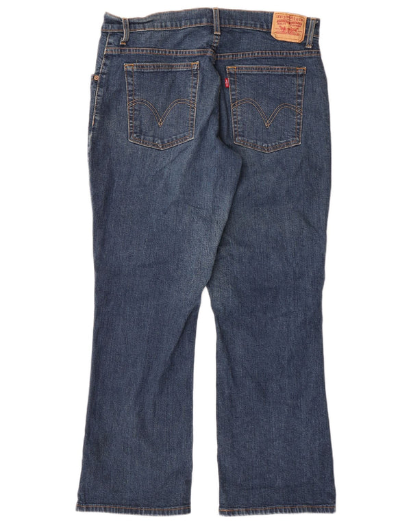 Damskie dżinsy Levi's 550 o swobodnym kroju Bootcut US 14 XL W34 L30 Niebieskie bawełniane