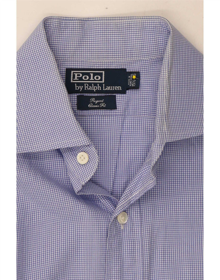 Koszula męska Polo Ralph Lauren Regent rozmiar 15 1/2, średnia niebieska kratka