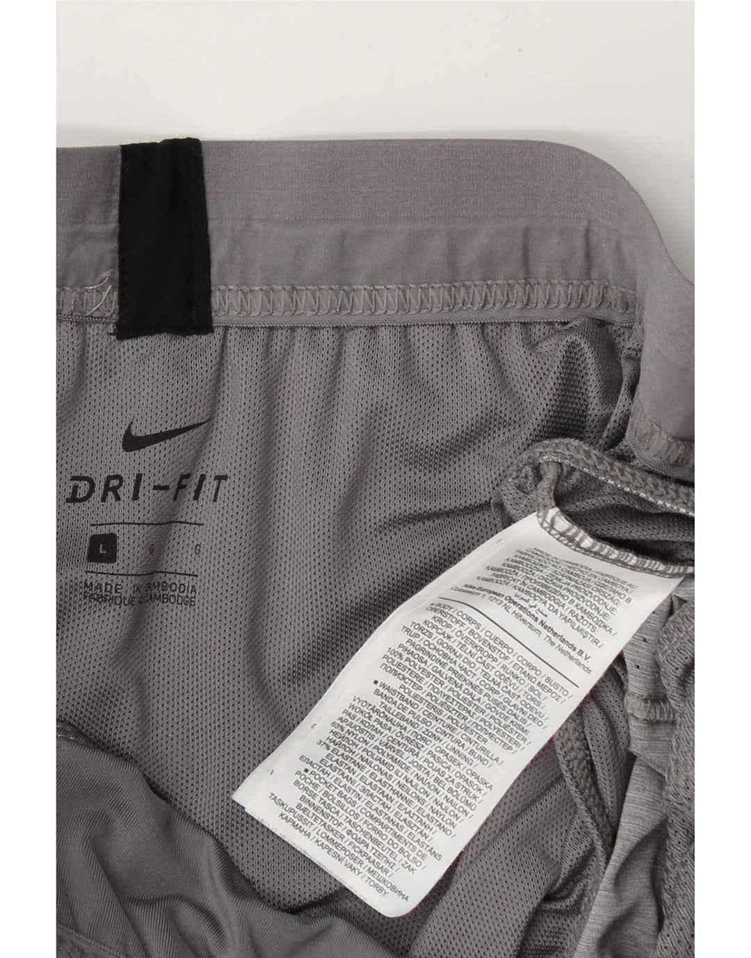 Męskie spodenki sportowe Nike Dri Fit, duże, szare, z poliestru