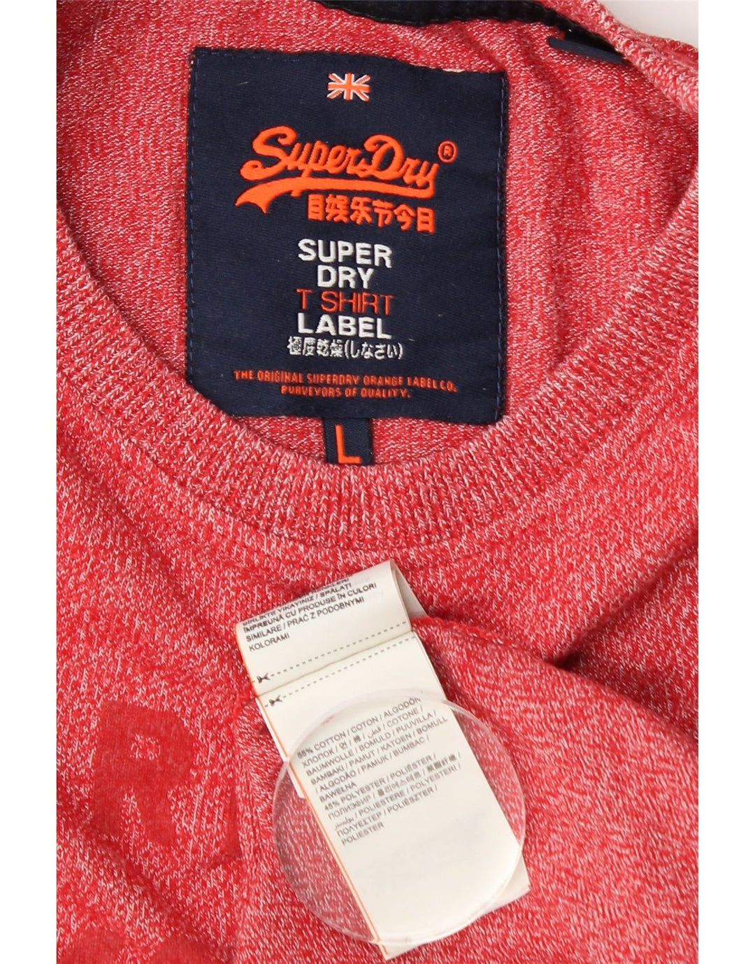 Męski T-shirt Superdry z grafiką, duży, bawełniany w czerwone plamki