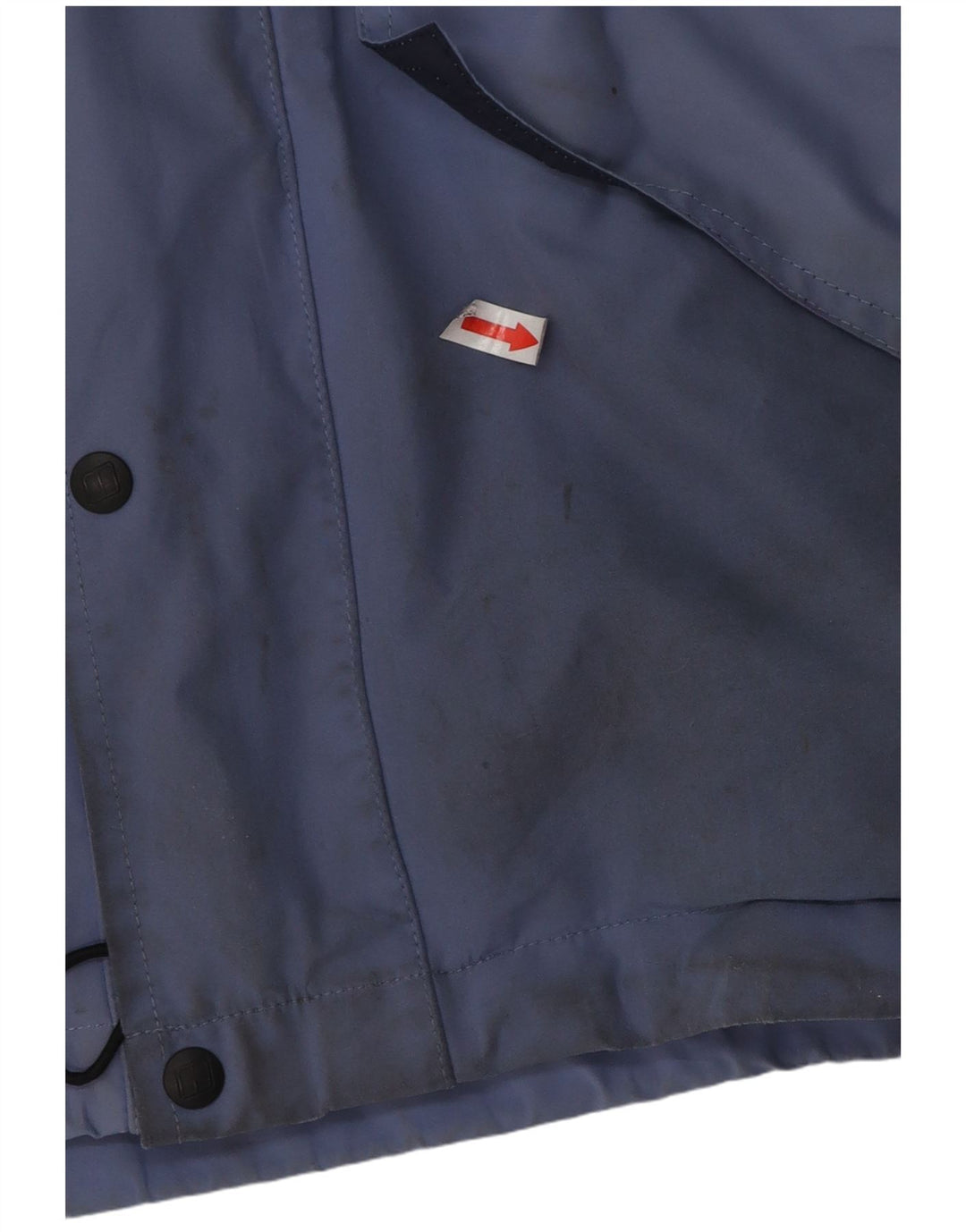 Damska, oversize'owa kurtka przeciwdeszczowa Berghaus UK 10, mała niebieska, poliester