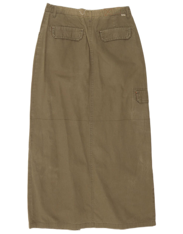 Vintage damska spódnica Maxi Cargo EU 36 Small W28 Khaki Cotton