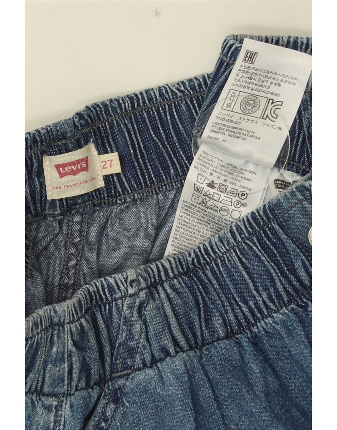 Damska spódnica dżinsowa Levi's W27 Mała niebieska bawełna