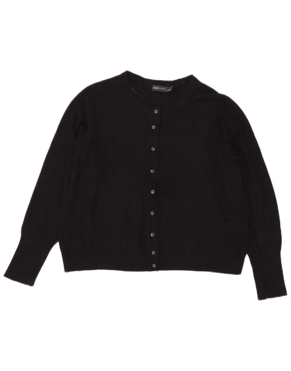 Marks & Spencer Krótki sweter damski UK 18 XL, czarna wiskoza