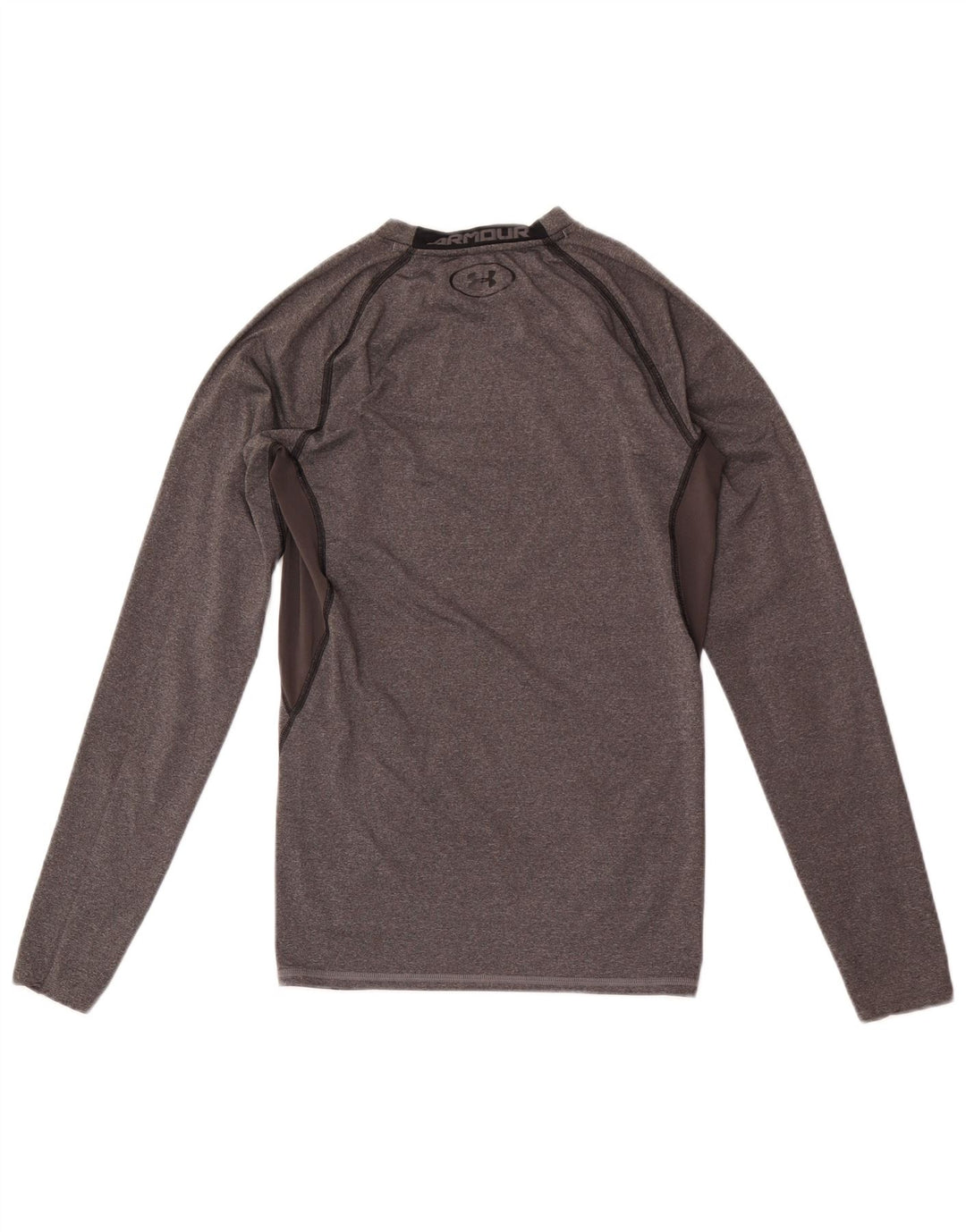 Męski top z grafiką UNDER ARMOUR z długim rękawem, mały, szary, nakrapiany