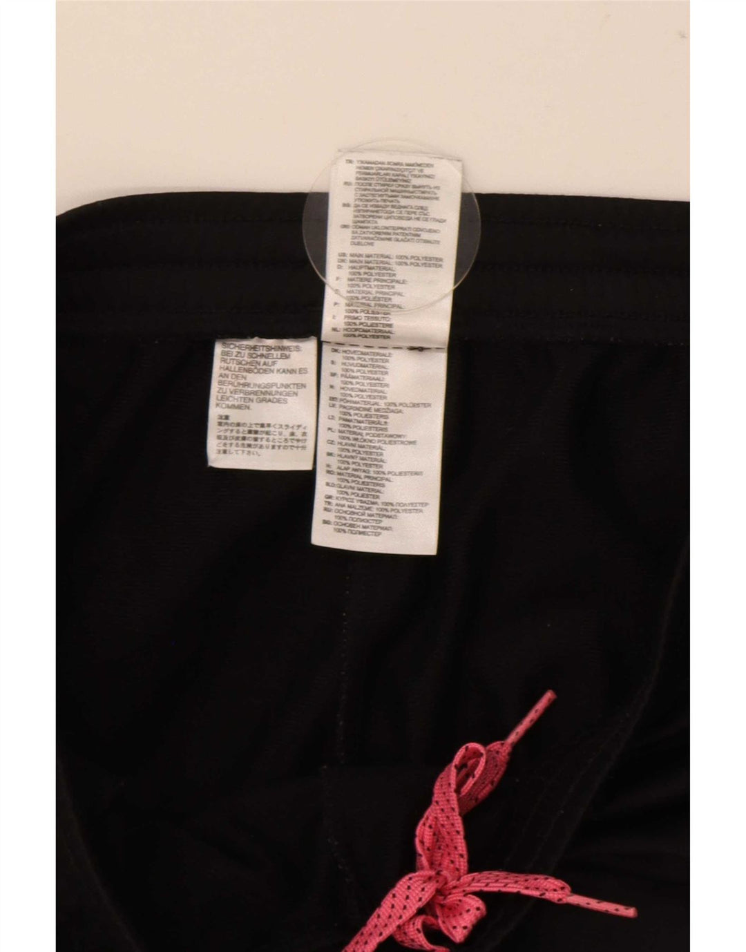 Adidas damski graficzny pełny dres UK 12/14 średni czarny poliester