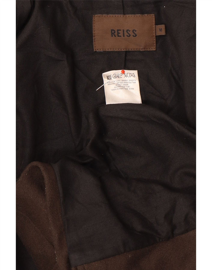 Płaszcz męski Reiss UK 38 Średni brązowy wełniany