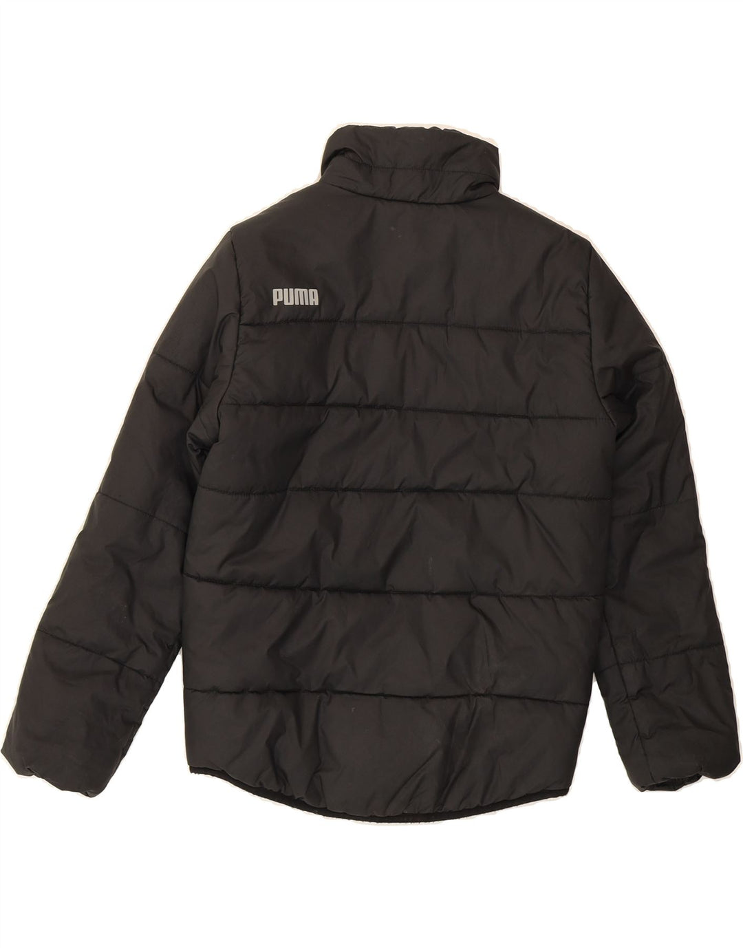 PUMA Boys Padded Jacket 9-10 Years Black Polyester Vintage Puma and Second-Hand Puma from Messina Hembry 