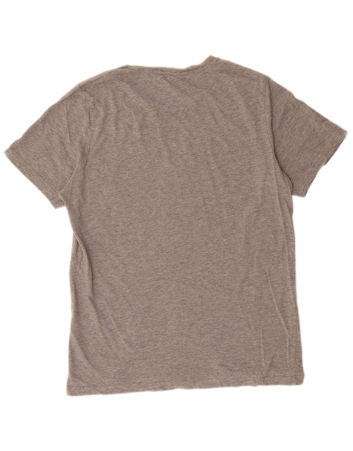 Męski T-shirt z grafiką Jack & Jones, średnioszary, bawełniany