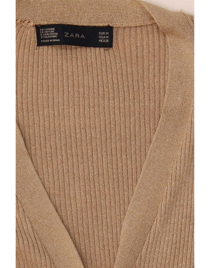 Sweter damski Zara UK 14, średni beż, nakrapiana wiskoza