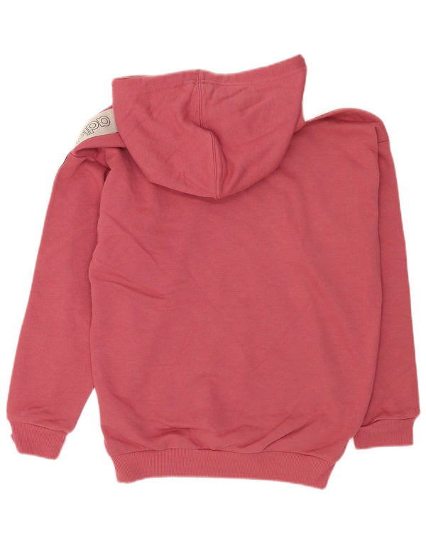 Damska bluza z kapturem Adidas Graphic Oversized UK 8 XS Różowa bawełna