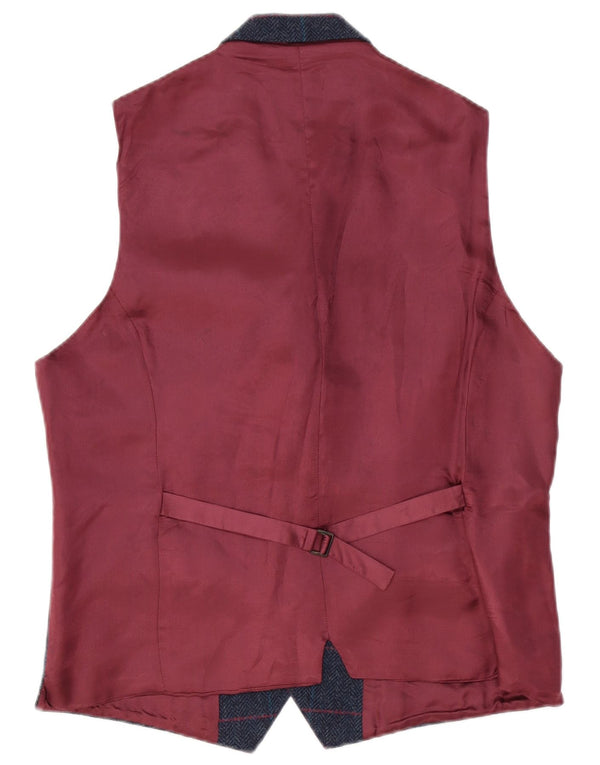 Kamizelka męska Hawes & Curtis UK 40, średni granat, wiskoza w kratkę