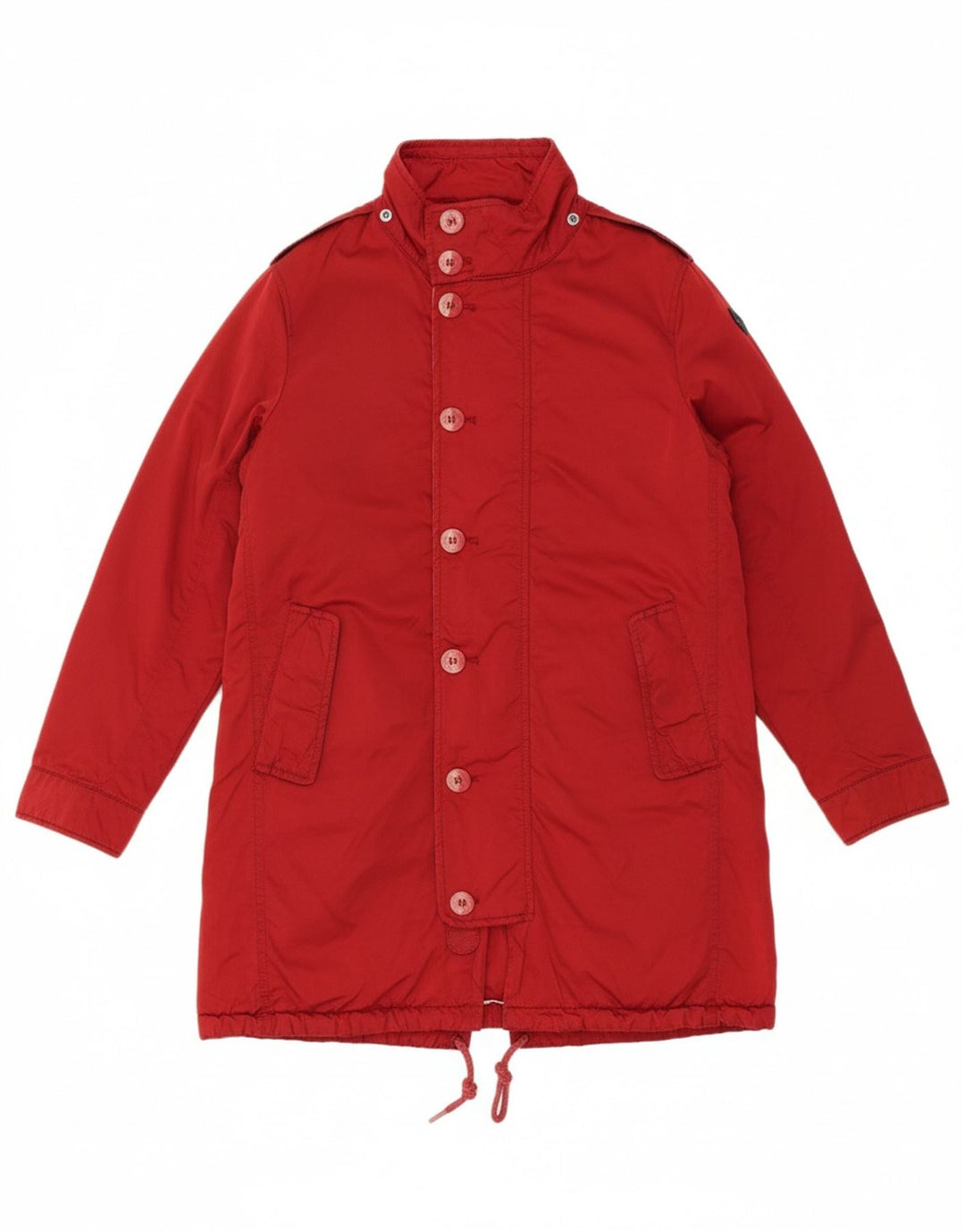 ARMANI JEANS Womens Padded Coat EU 46 XL Red Polyamide Vintage Armani Jeans and Second-Hand Armani Jeans from Messina Hembry 