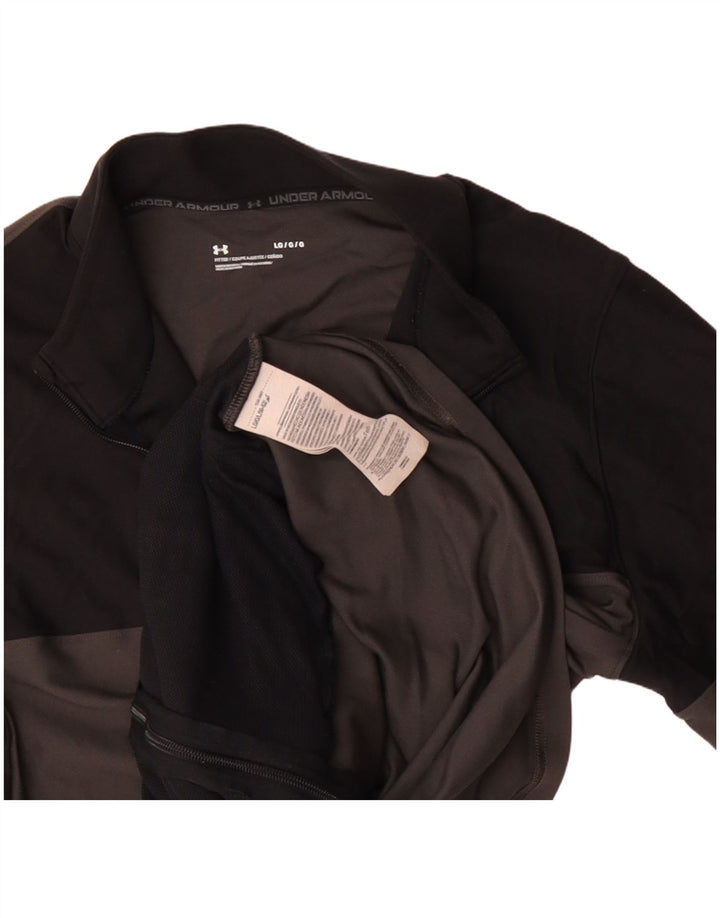 Męska kurtka dresowa Under Armour, duża, czarna, poliestrowa z blokami kolorów