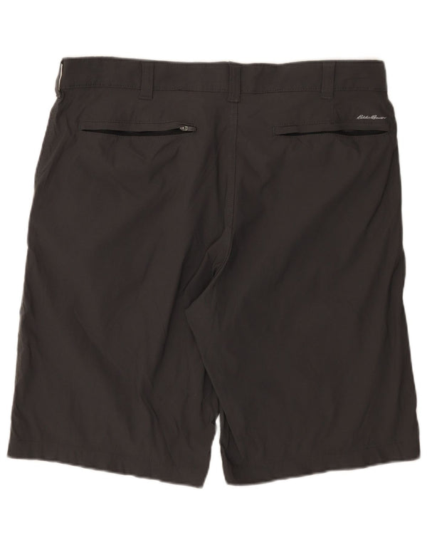 EDDIE BAUER Mens Chino Shorts W38 XL Grey Nylon