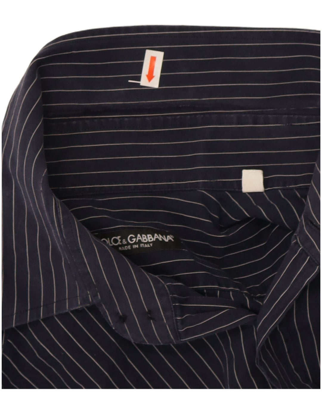 Koszula męska Dolce & Gabbana rozmiar 40 15 3/4 Średni granatowy prążki