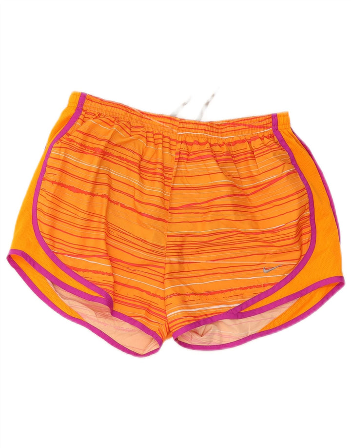 Damskie spodenki sportowe Nike Dri Fit UK 12 w średnie pomarańczowe paski