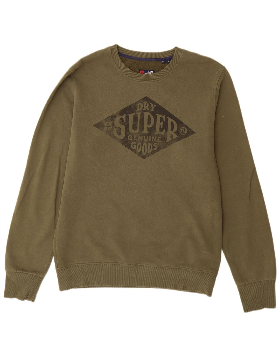 Męski sweter z grafiką Superdry XL, bawełniany khaki