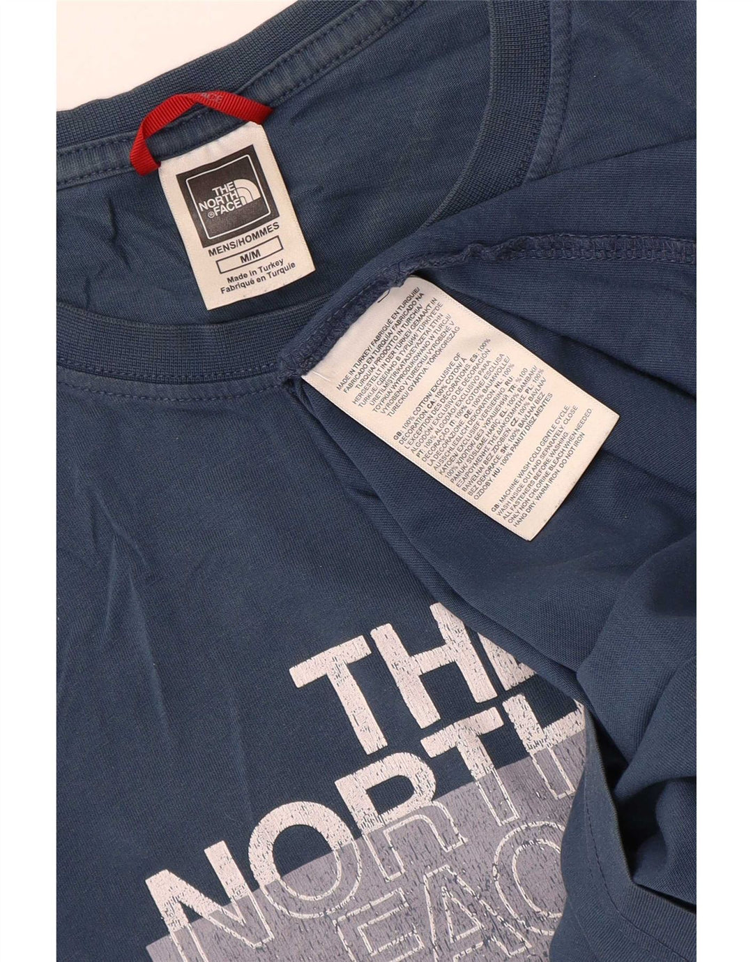 Męska koszulka z grafiką The North Face, bawełniana, w kolorze średniego błękitu