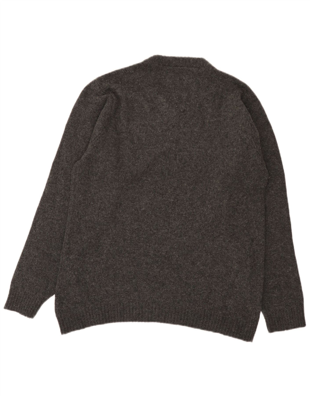 Męski sweter Tommy Hilfiger z dekoltem w kształcie litery V, mały, szary, z owczej wełny