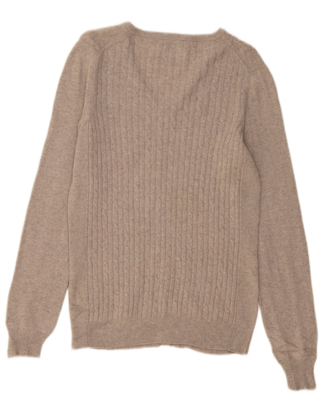 Sweter damski FRED PERRY z dekoltem w kształcie litery V, UK 12, średnioszary, wełniany