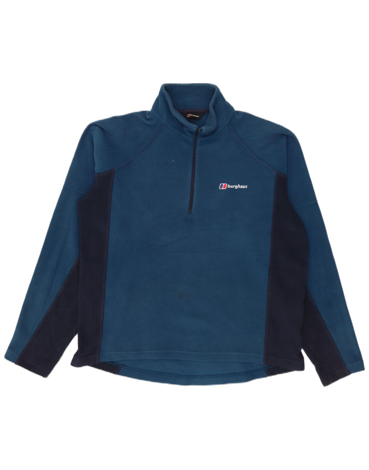 Męski sweter polarowy Berghaus z zamkiem błyskawicznym i średnim niebieskim kolorem