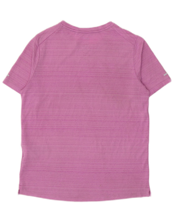 Chłopięcy T-shirt Nike Dri Fit z grafiką, 13-14 lat XL, fioletowe prążki