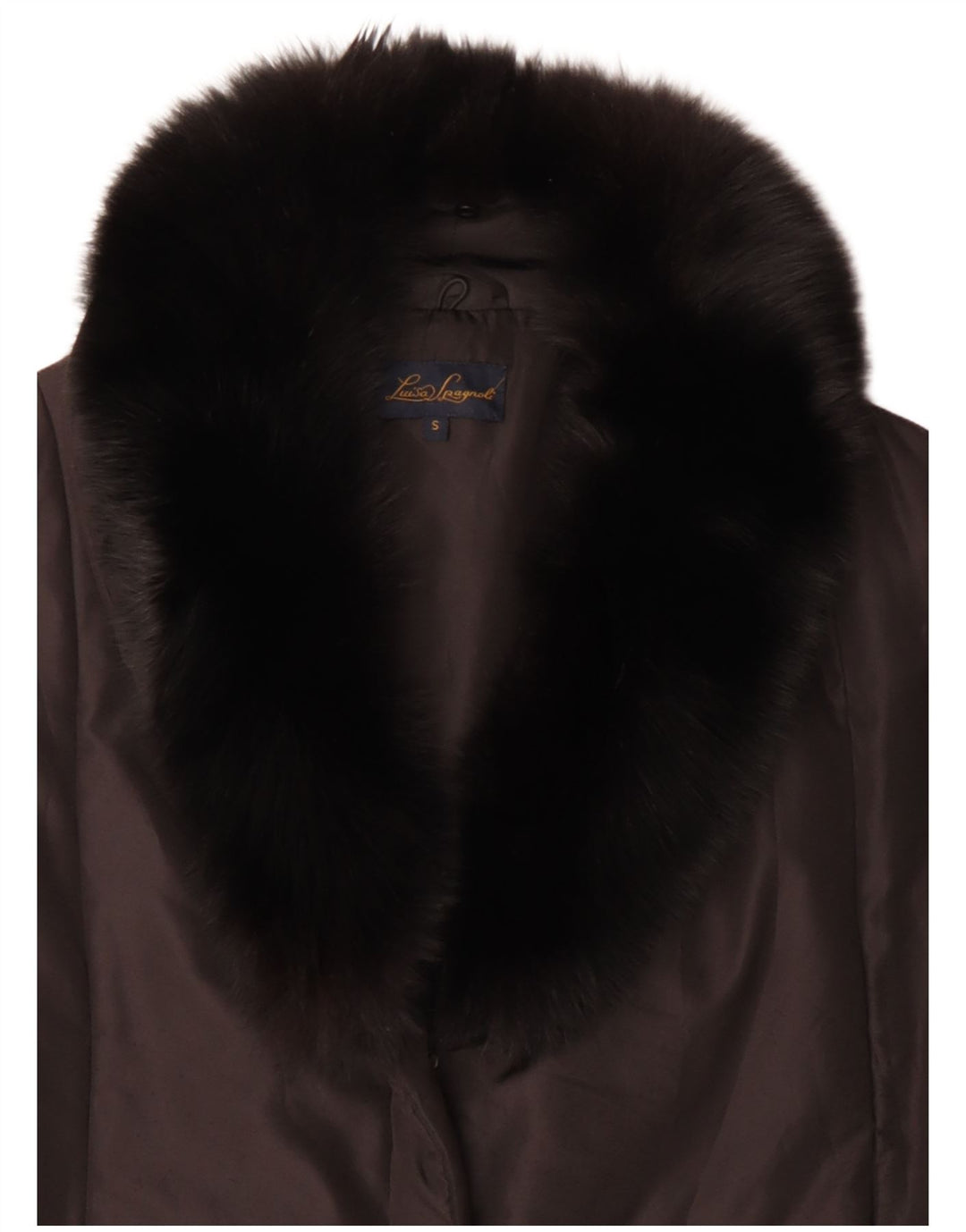 Luisa Spagnoli Damska, oversize'owa ocieplana kurtka UK 10, mała, brązowa, poliester