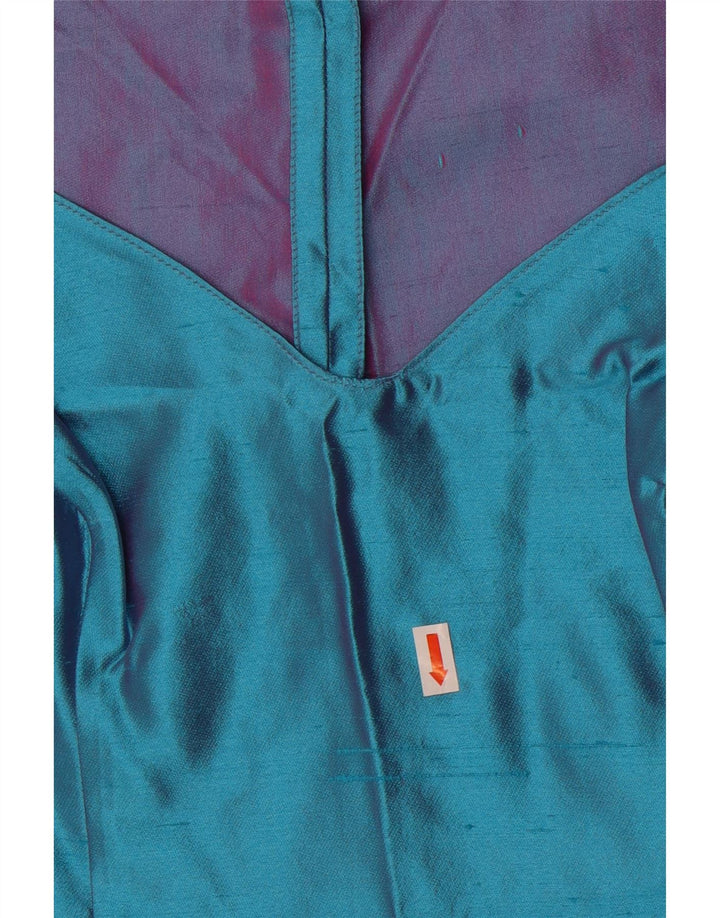 Damska bluzka bez rękawów Gai Mattiolo Crop IT 44 Średni niebieski jedwab