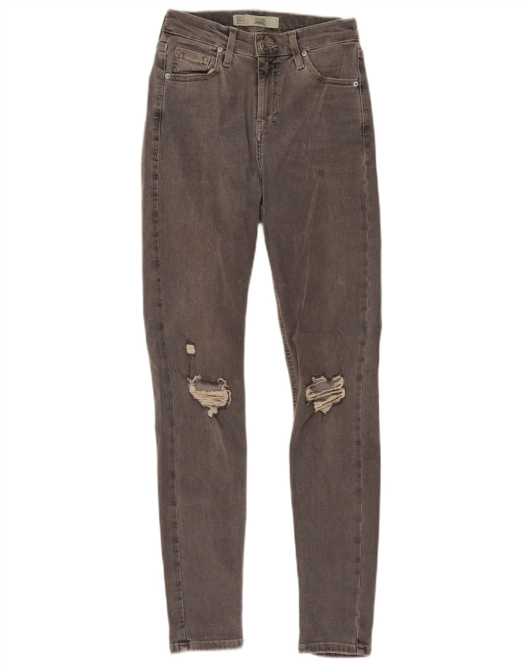 TOPSHOP Damskie jeansy skinny w trudnej sytuacji W26 L27 Szara bawełna