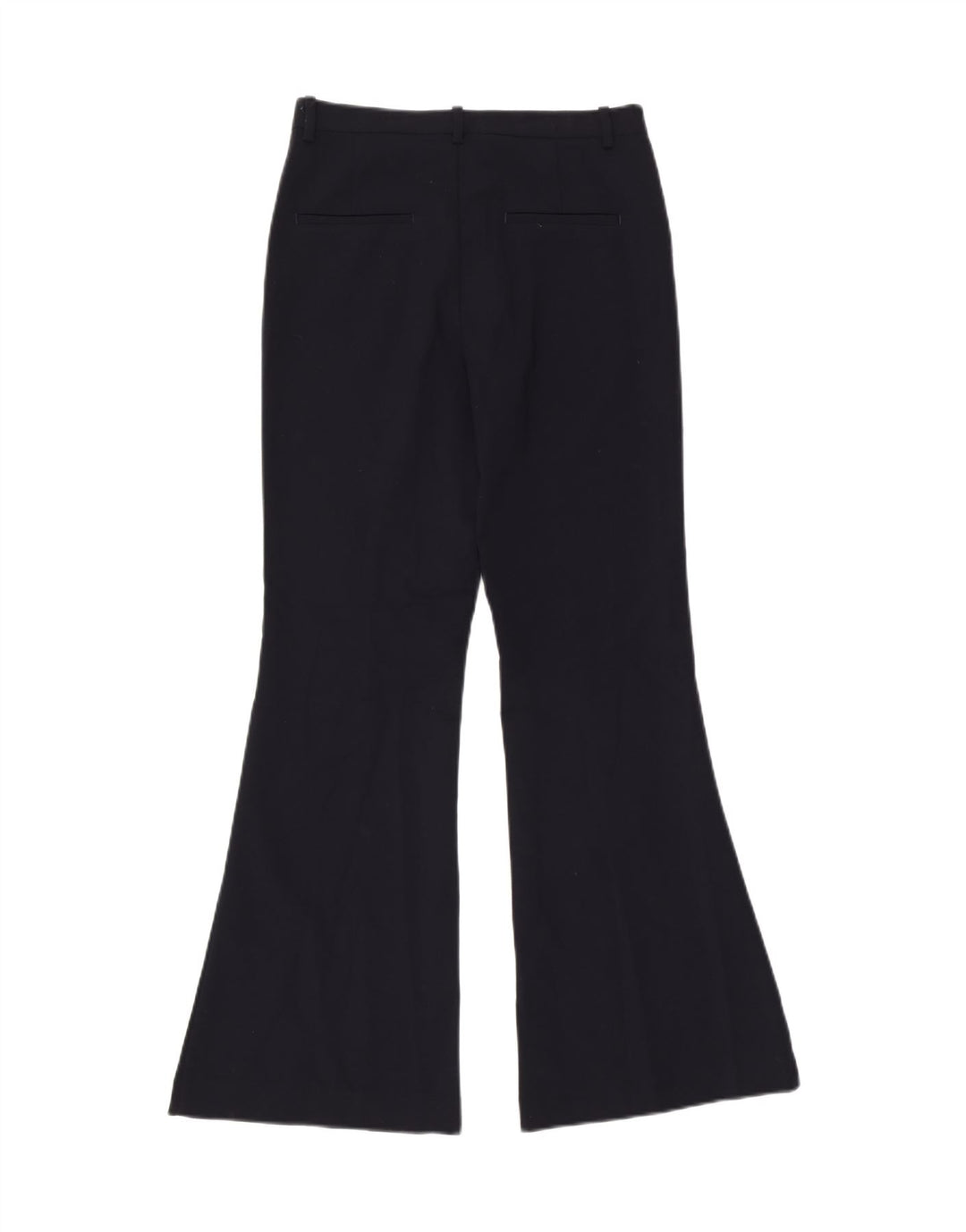 Spodnie damskie Zara Flare, małe, W26 L32, granatowe, poliestrowe
