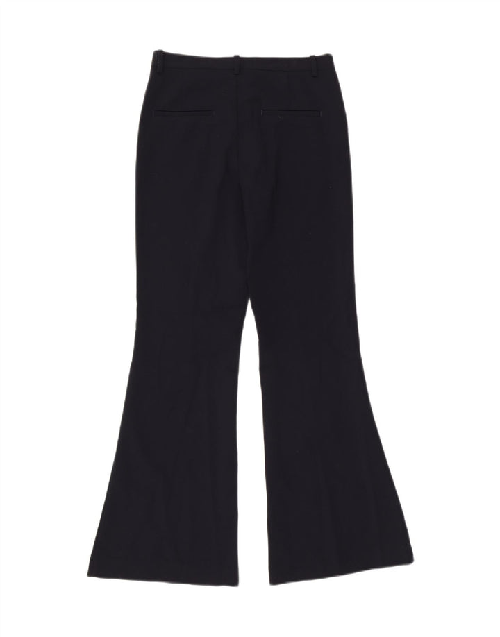 Spodnie damskie Zara Flare, małe, W26 L32, granatowe, poliestrowe
