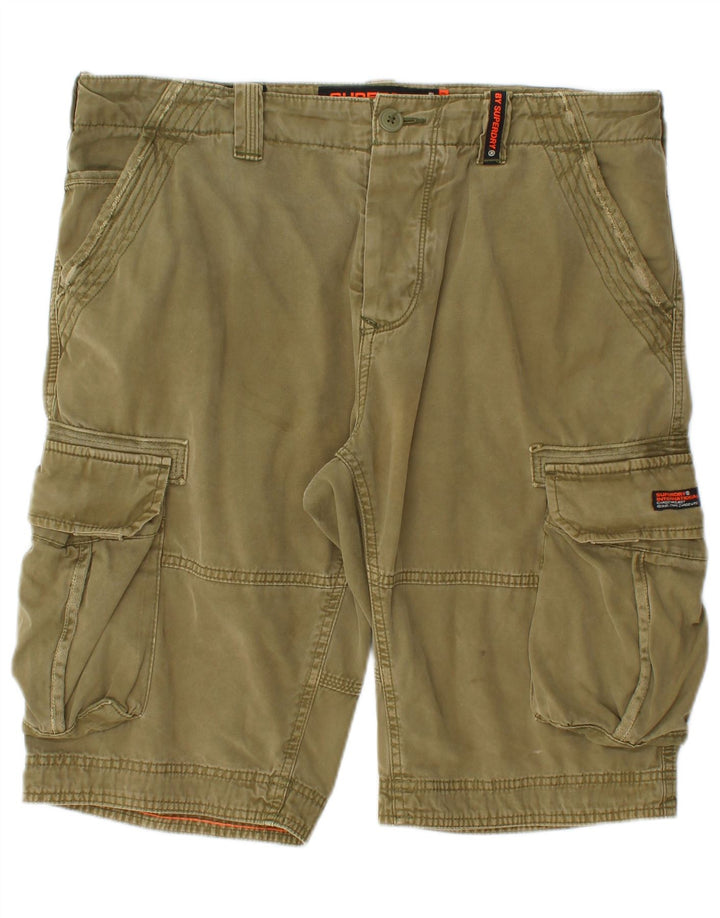 Męskie spodenki cargo SUPERDRY W34, duże, bawełniane w kolorze khaki