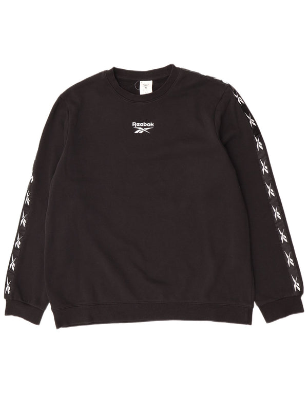 Męska bluza z grafiką Reebok XL, czarna, bawełniana