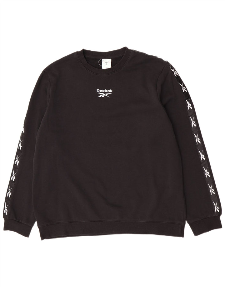 Męska bluza z grafiką Reebok XL, czarna, bawełniana