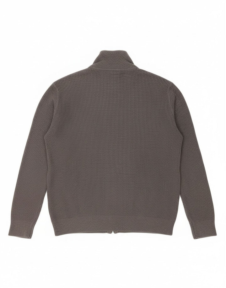 Męski sweter rozpinany Calvin Klein Jeans, duży, szary, bawełniany