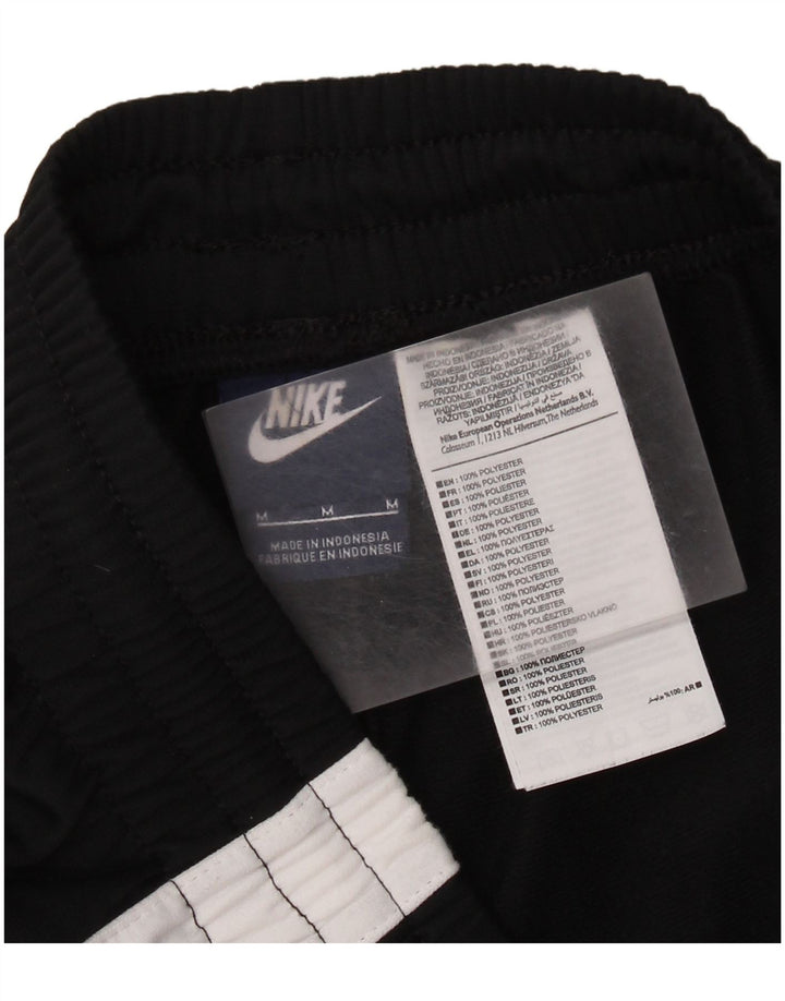 Męskie spodnie dresowe NIKE, poliester w kolorze średniej czerni, z blokami kolorów