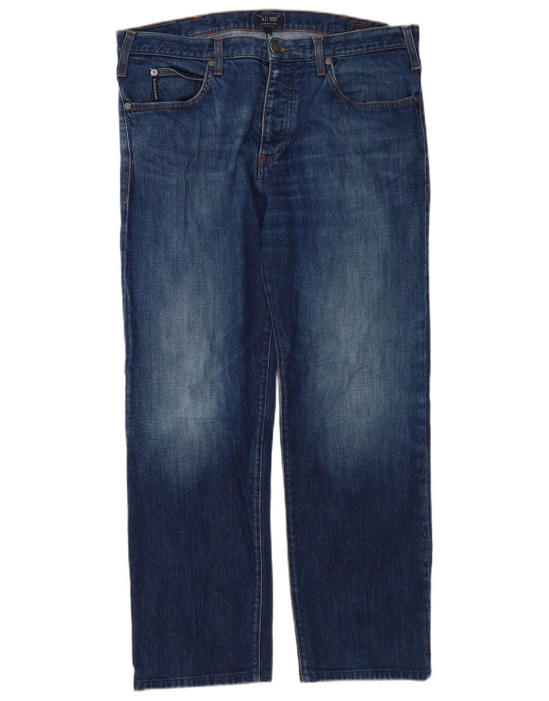 Męskie jeansy Armani Regular Straight W36 L30 Niebieskie bawełniane