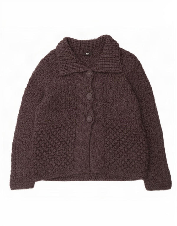 Marks & Spencer Damski sweter rozpinany UK 16, duży, szary, akrylowy
