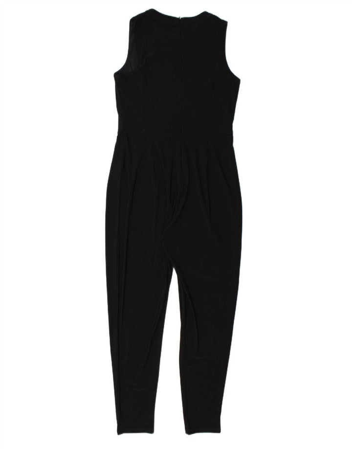 OASIS Womens Sleeveless Jumpsuit UK 10 Small Black Polyester