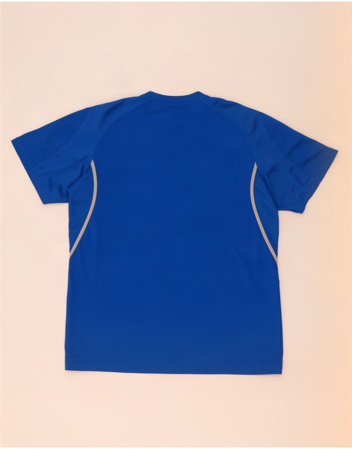 Adidas Męski T-shirt Top Średni Niebieski Poliester