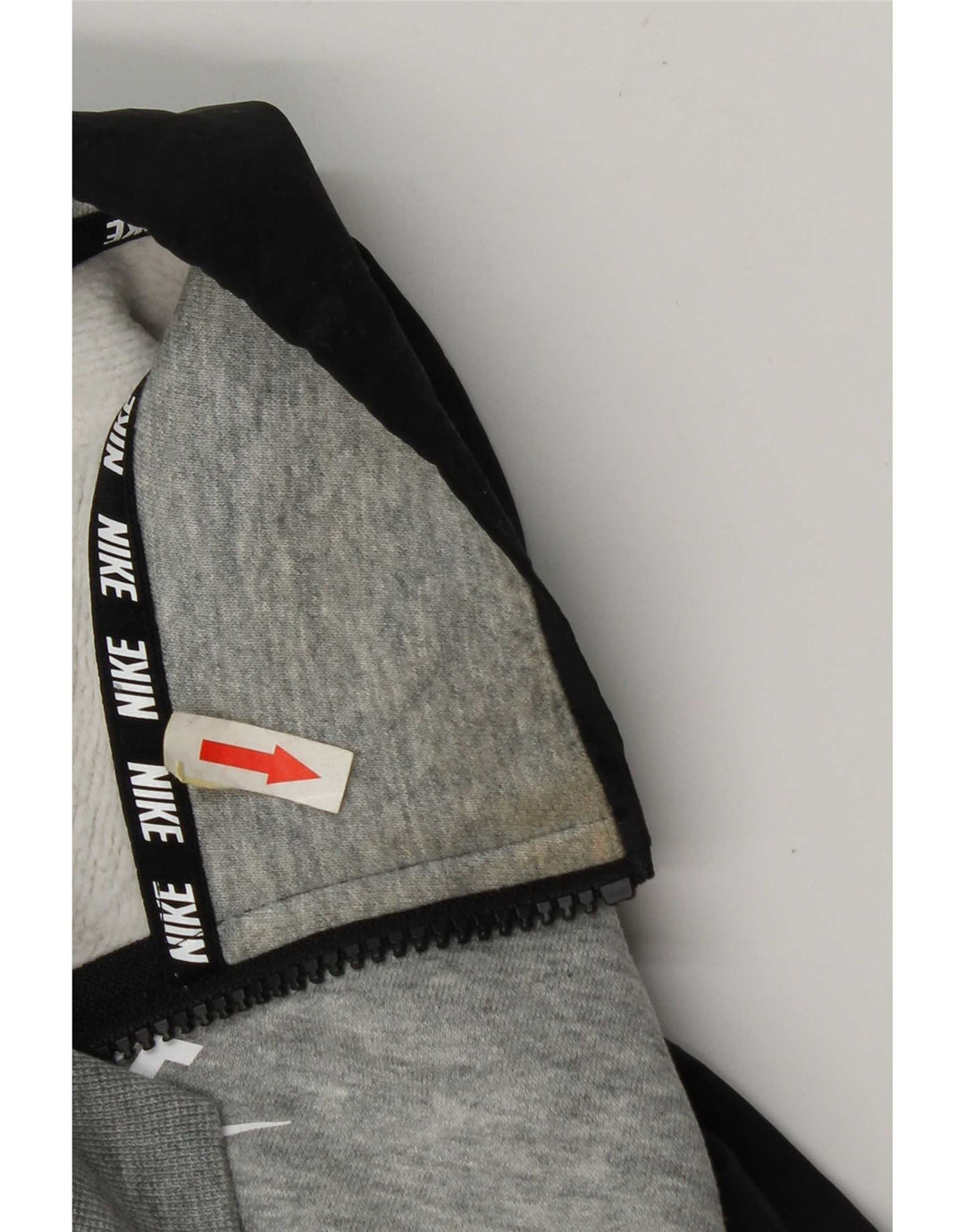 Pełny dres męski Nike, duży, szary, bawełniany z blokami kolorów