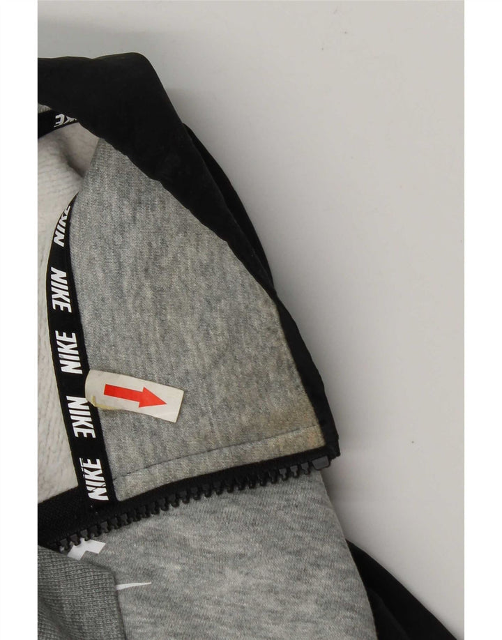 Pełny dres męski Nike, duży, szary, bawełniany z blokami kolorów