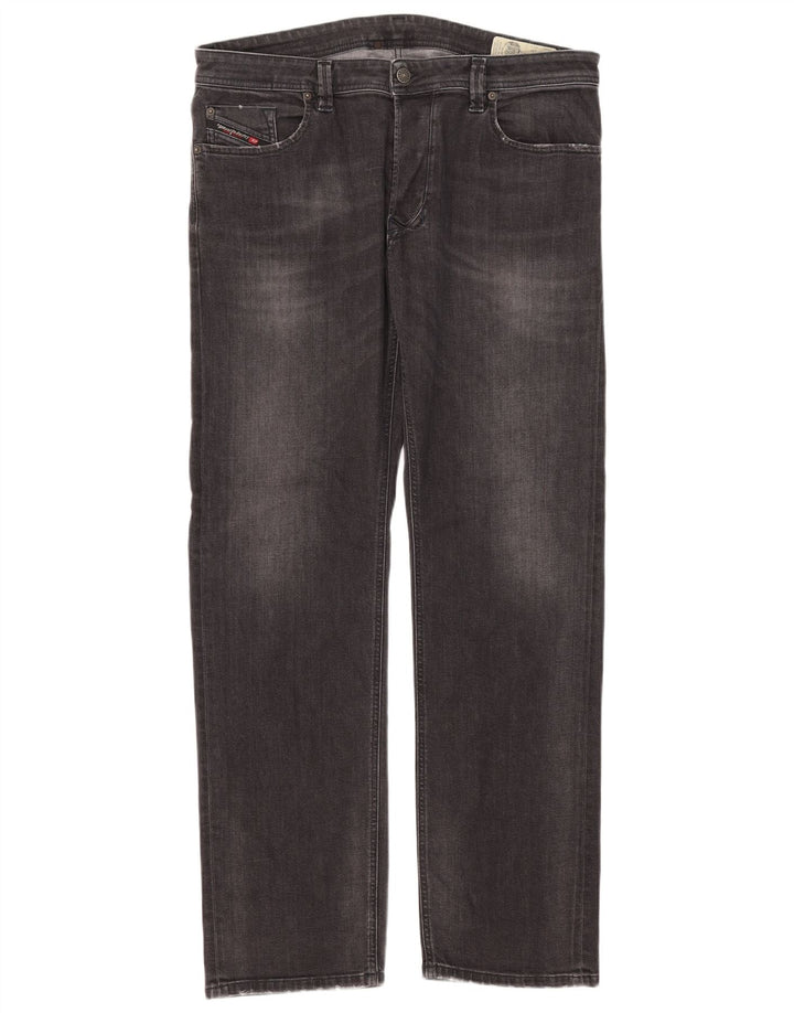 Diesel Męskie Larkee Regular Straight Jeans W38 L32 Szara bawełna