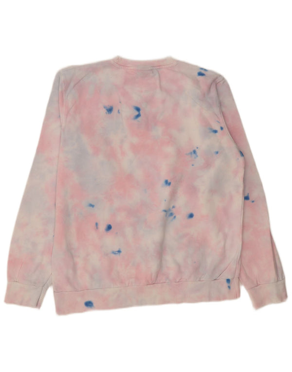 Damska bluza Ellesse Graphic Jumper UK 12 Średni różowy Tie Dye Cotton