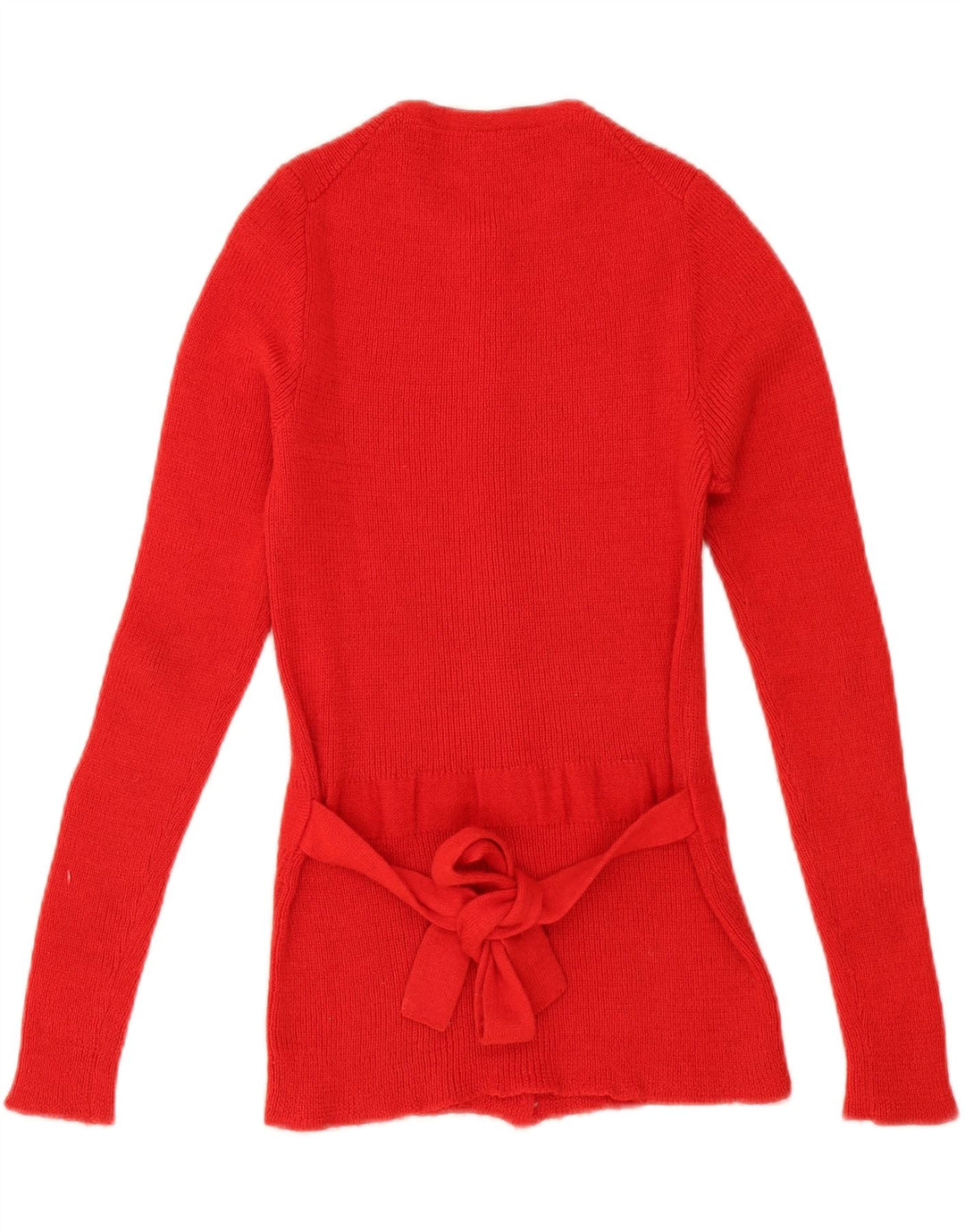Sweter damski w stylu vintage, kardigan UK 12, średni czerwony
