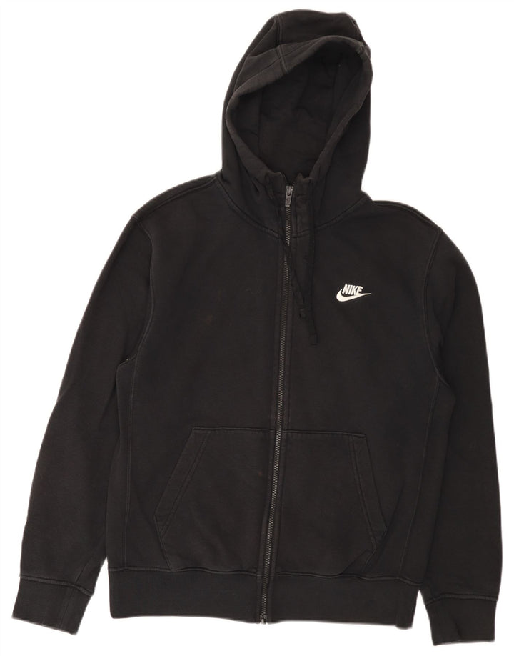 Męski sweter z kapturem i zamkiem błyskawicznym Nike, mały, czarny, bawełniany